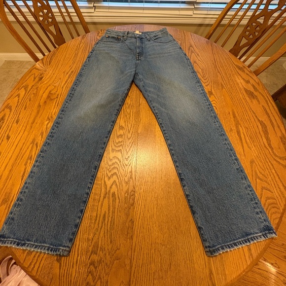 Madewell Curvy 90's Straight Crop Hazeldell Wash High Rise Denim Jeans Size 30 - Picture 2 of 12